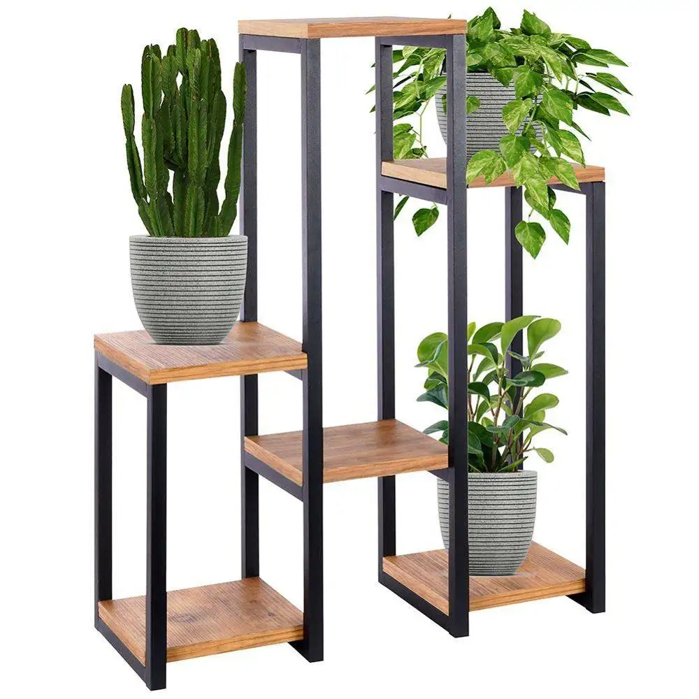 Large MDF Plant Stand Modern Indoor or Outdoor Metal Flower Rack for Living Room or Garden