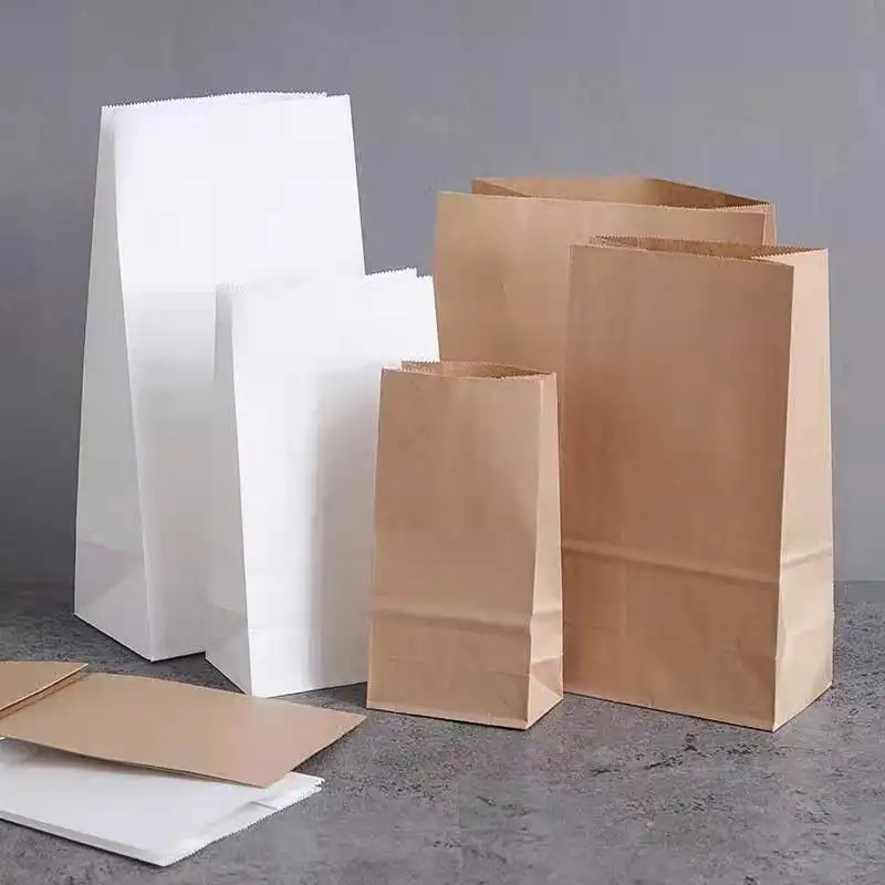 SenAng07 Paper Bags For Food Takeaway  Brown Kraft Paper Bags