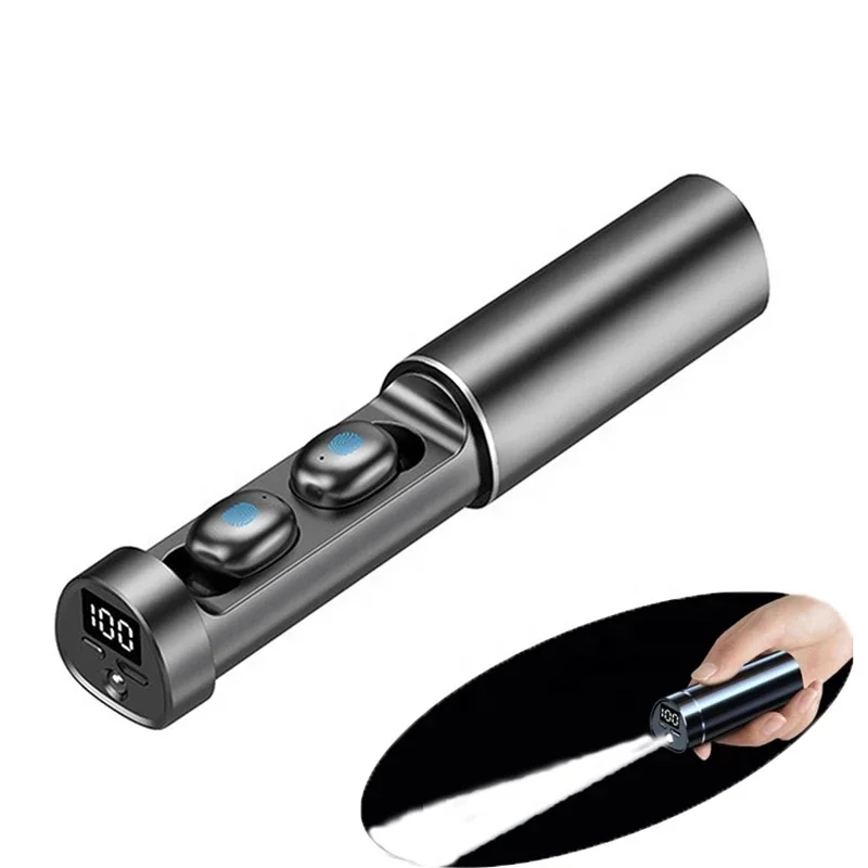 N21 светодиодный дисплей наушники-вкладыши TWS с BT 5,2 наушники сенсорные управляемые дистанционные 9D стерео мини спортивная Гарнитура наушники гарнитура с фонариком