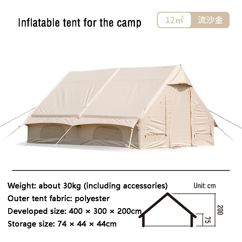 High Quality Luxury Big Soundproof Transparent Camping Clear Inflatable Air Tent