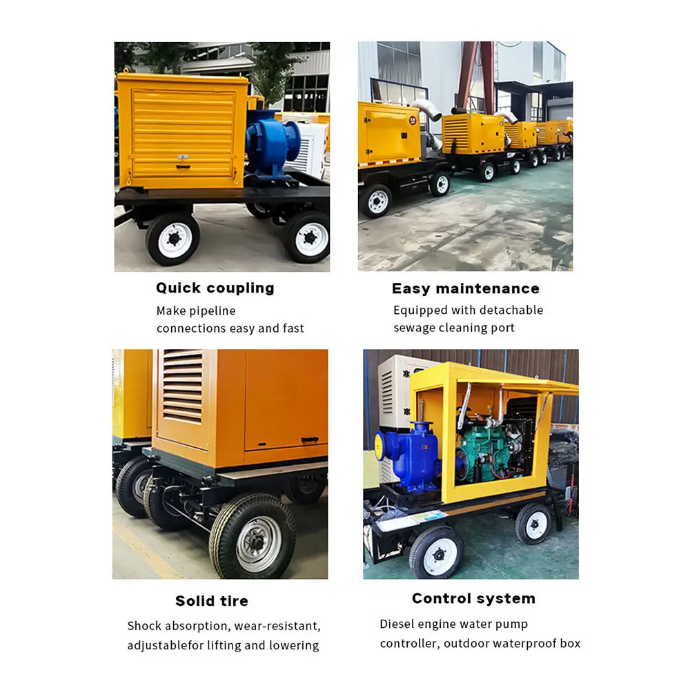 220v dewatering sewage centrifugal automatic pressure flow water diesel engine self-priming pump with agriculture irrigation