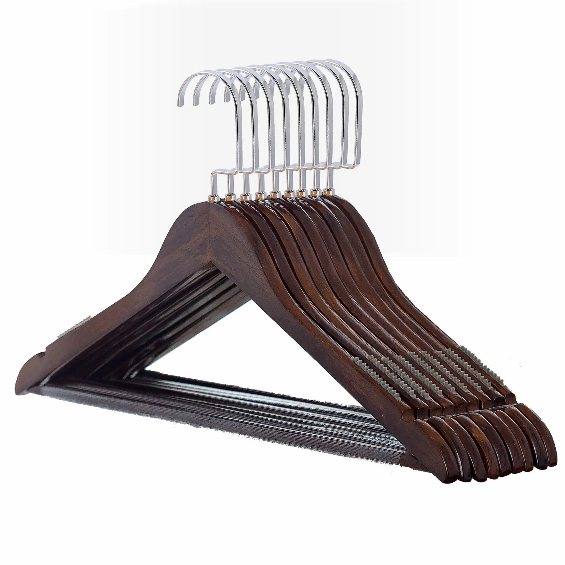 Custom Logo Wood Coat Hangers Manufacturer Custom Cheap Cloth Wooden Hanger For Clothing Store Wood Hangers