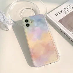 Cloud gradient color Painting Style cellphone case tpu Phone Cover for iphone 14 plus 14 pro max 13 pro 12 mini