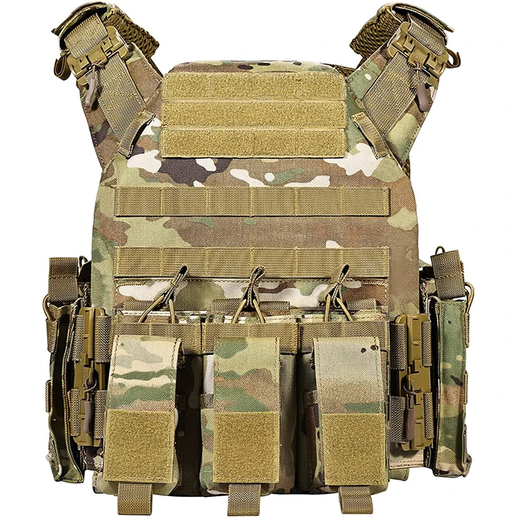 Plate Carrier Tactical Vest Quick Release Airsoft Vest Adjustable Breathable Weighted Vest for CS/Training