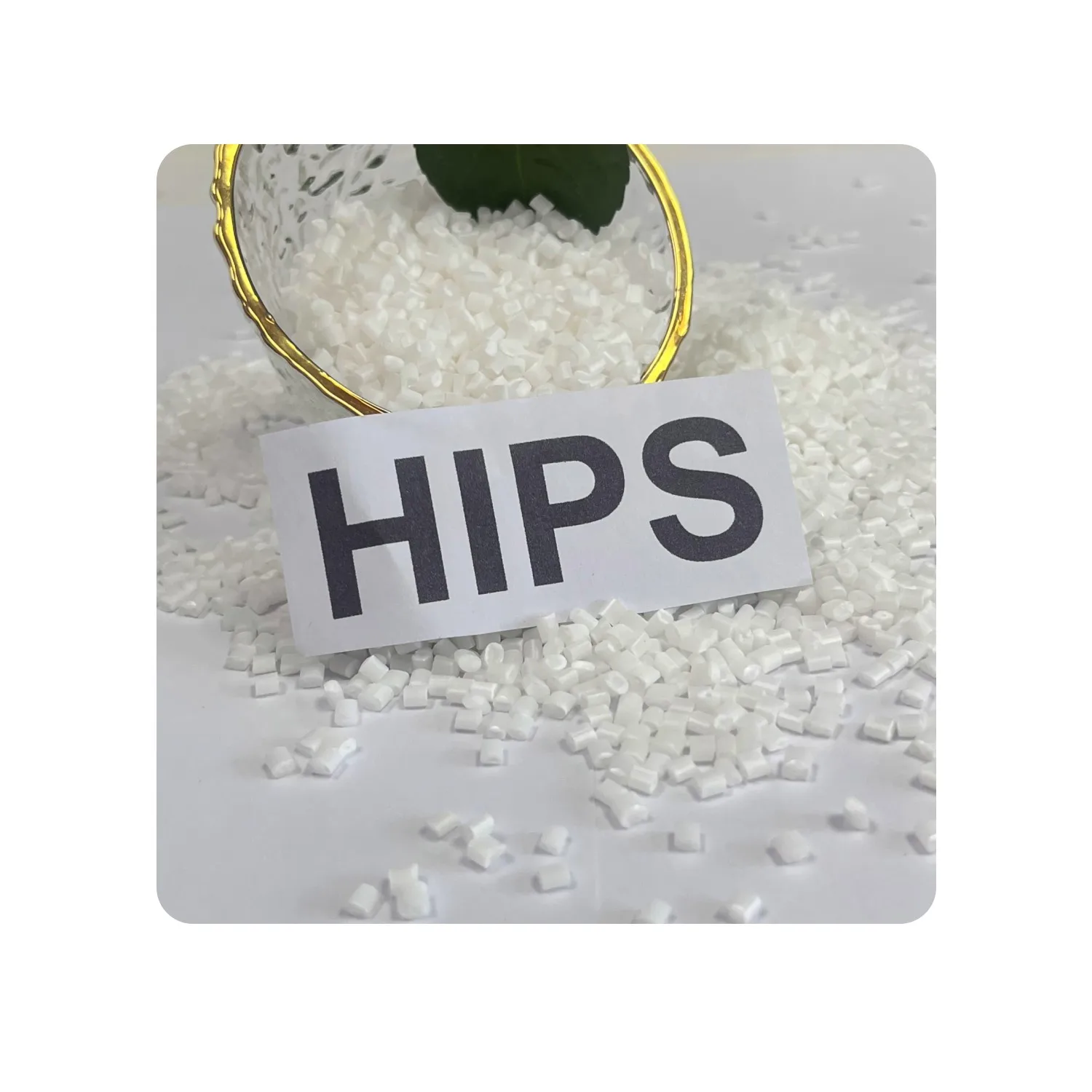 HIPS Resin 50ISI Injection Molding PS Raw Material with General Purpose for Home Appliance, Food Containers, Plastic Toy