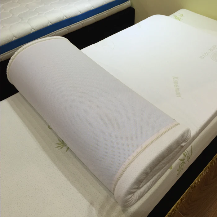 Bamboo Fabric Mattress Topper Vacuum Roll Up Packing Wholesale Memory Foam Mattress Topper Bed Mattress In A Box