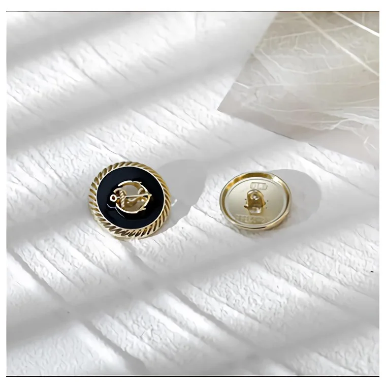 Elegant Dirndl Buttons Gold Black for Sewing Metal Golden Costume Nightdress Button Coat Copper Alloy Blazer Decorative Buttons