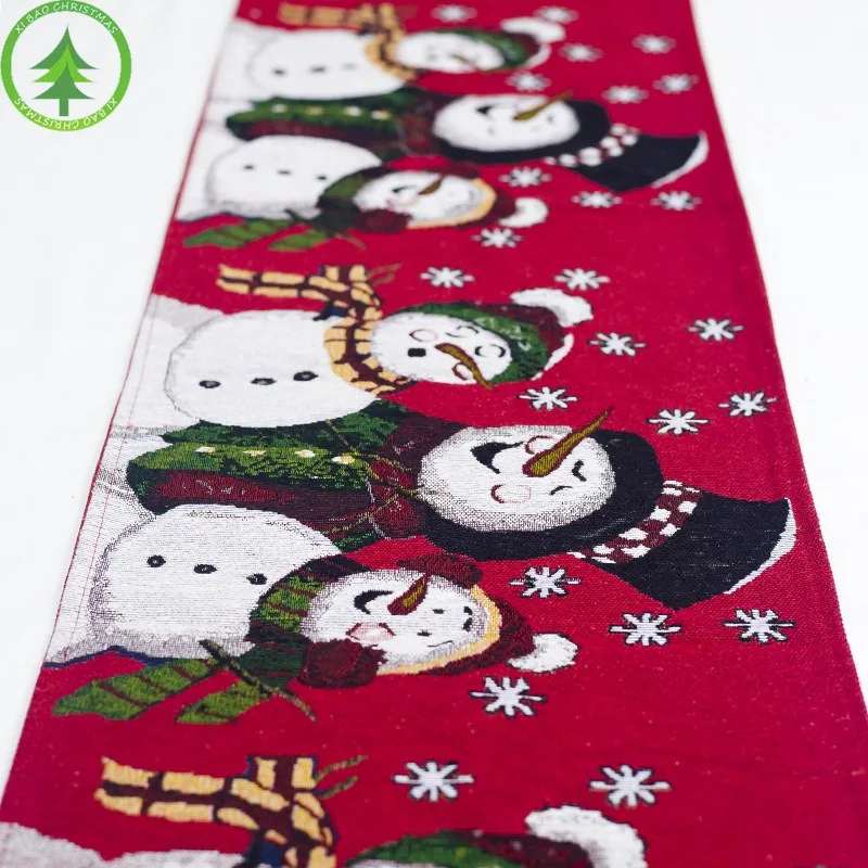 Christmas Decoration Embroidery Runner Creative Christmas Coffee Table Decoration Table Cloth Table Flag