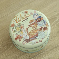 Premium Cartoon Pattern Empty Round Can Candy Chocolate Storage Metal Cookie Tin Box