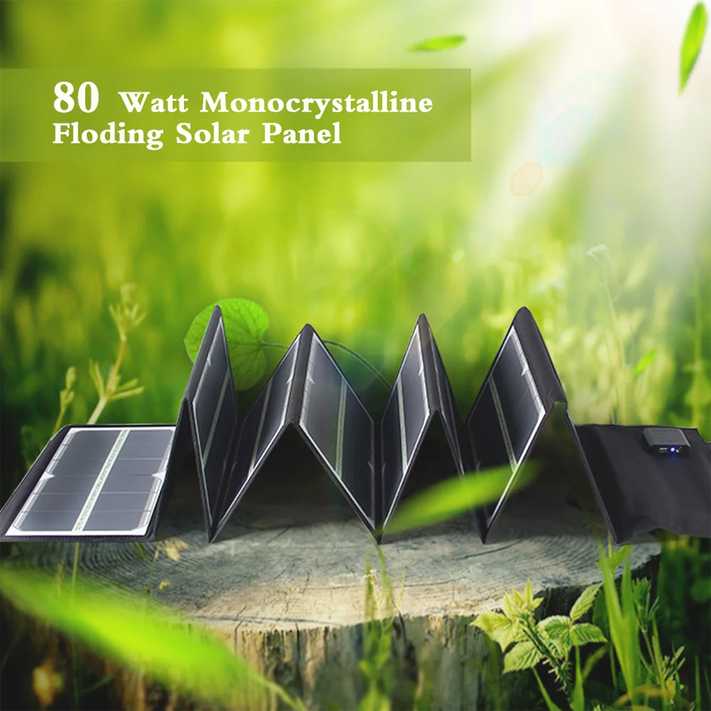 PV solar panel for outdoor camping with high-quality very portable can fold into minute extension