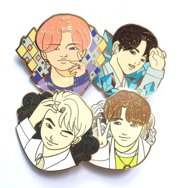 
High Quality New Design Wholesale Metal Cute lion Cartoon Badge Custom Hard Enamel Pin 