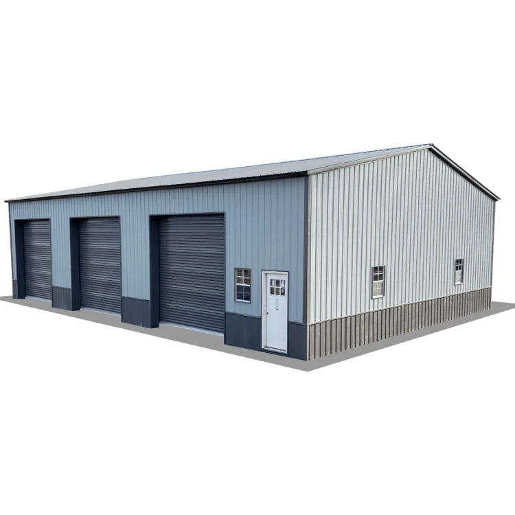 Light Weight Steel Structure Car Garage Warehouse with Family House