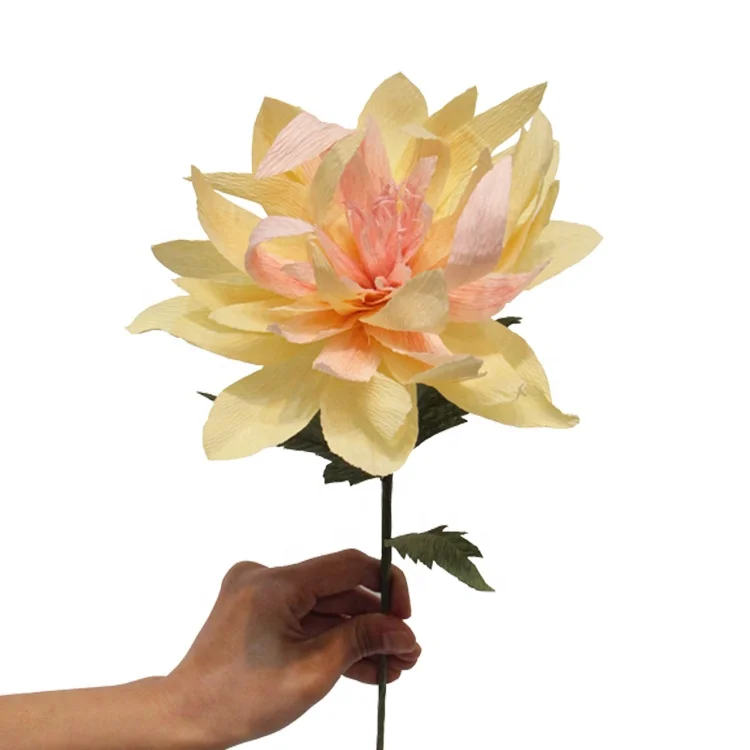 
High Quality Hand-made Artificial Paper Flower Dahlia party Wedding Decoration 