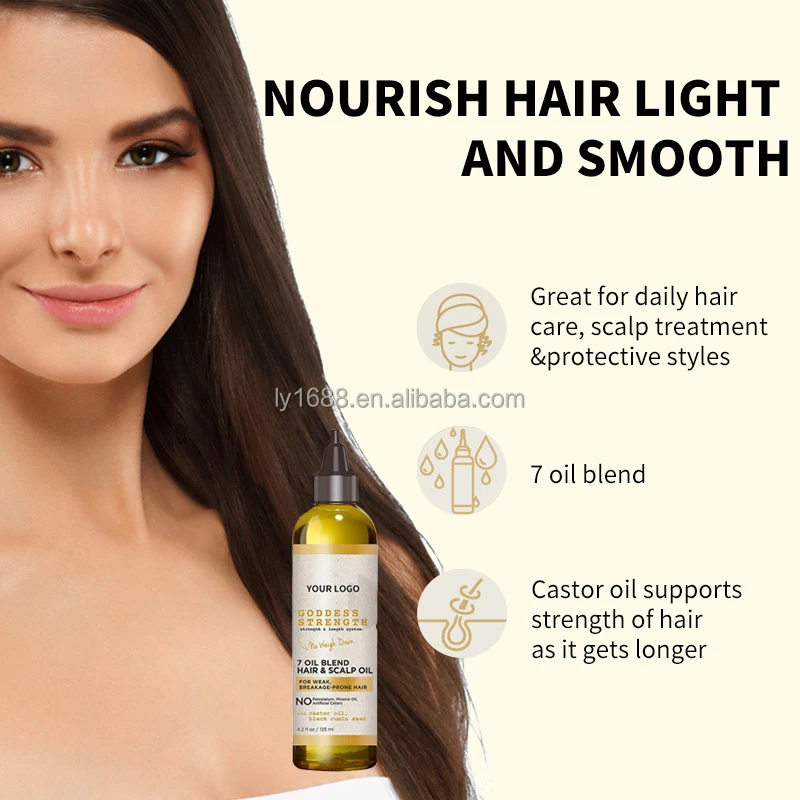 Custom Logo Organic Rosemary Hair Scalp Oil Organic Natural Scalp Massage Oil For Hair Growth Anti-Itching 4.2OZ