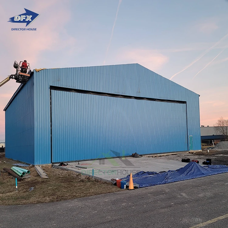 prefabricated carbon steel structure hangar warehouse building prefabricated light steel structure building