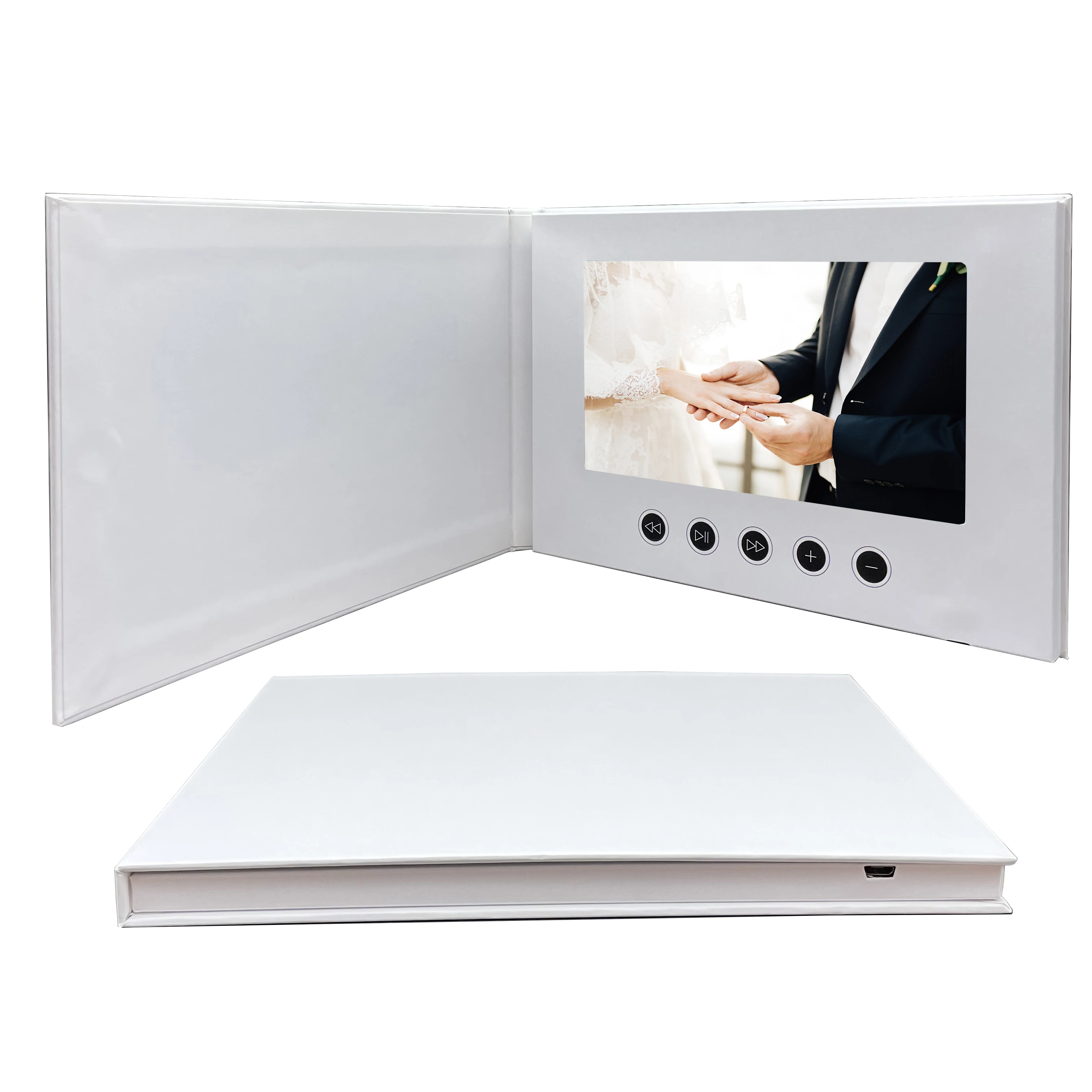 7, 10 inch lcd video brochure gift wedding greeting card advertising custom video book