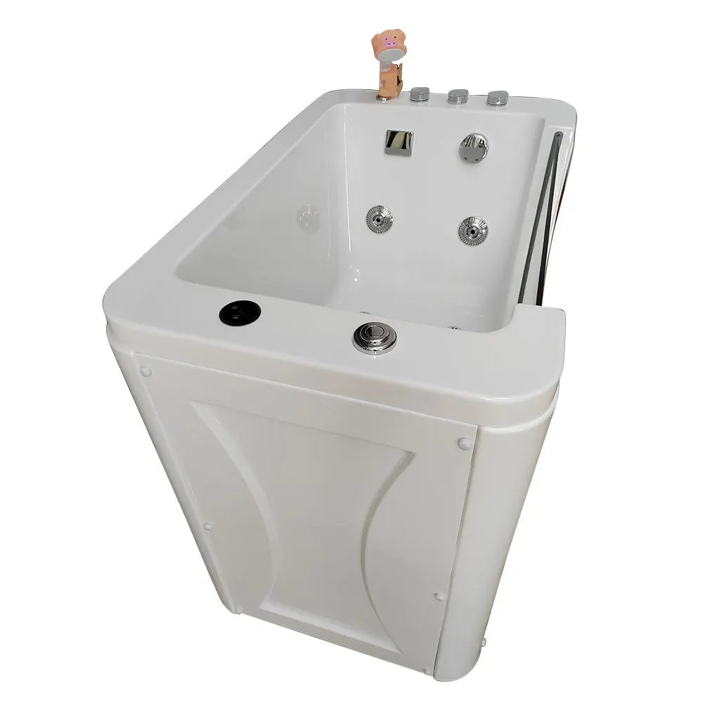 Modern Design Ozone Professional Pet Dog Jacuzzier Freestanding Massage Pet Bathtub Wash Grooming LED Pet Spa Bathtub