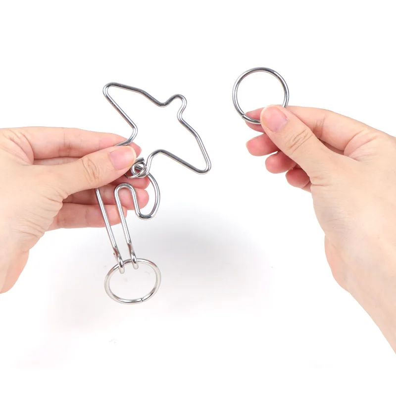 6Pcs Each Set Iq Interlocking Educational Classical Toys Brain Teaser Metal Wire Puzzle For Children Adult