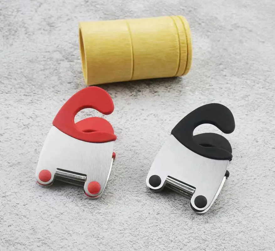 Stainless Steel Pot Side Clips Anti-scalding Spoon Holder Kitchen Gadgets Rubber Convenient Kitchen Tools