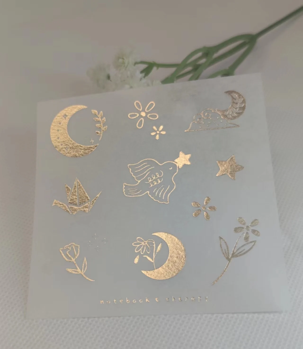 Wholesale High Quality Custom Die-Cut Sticker Sheet Set Japanese Shiny Gold Foil Printed Washi Paper Made Vinyl Adhesive Paper
