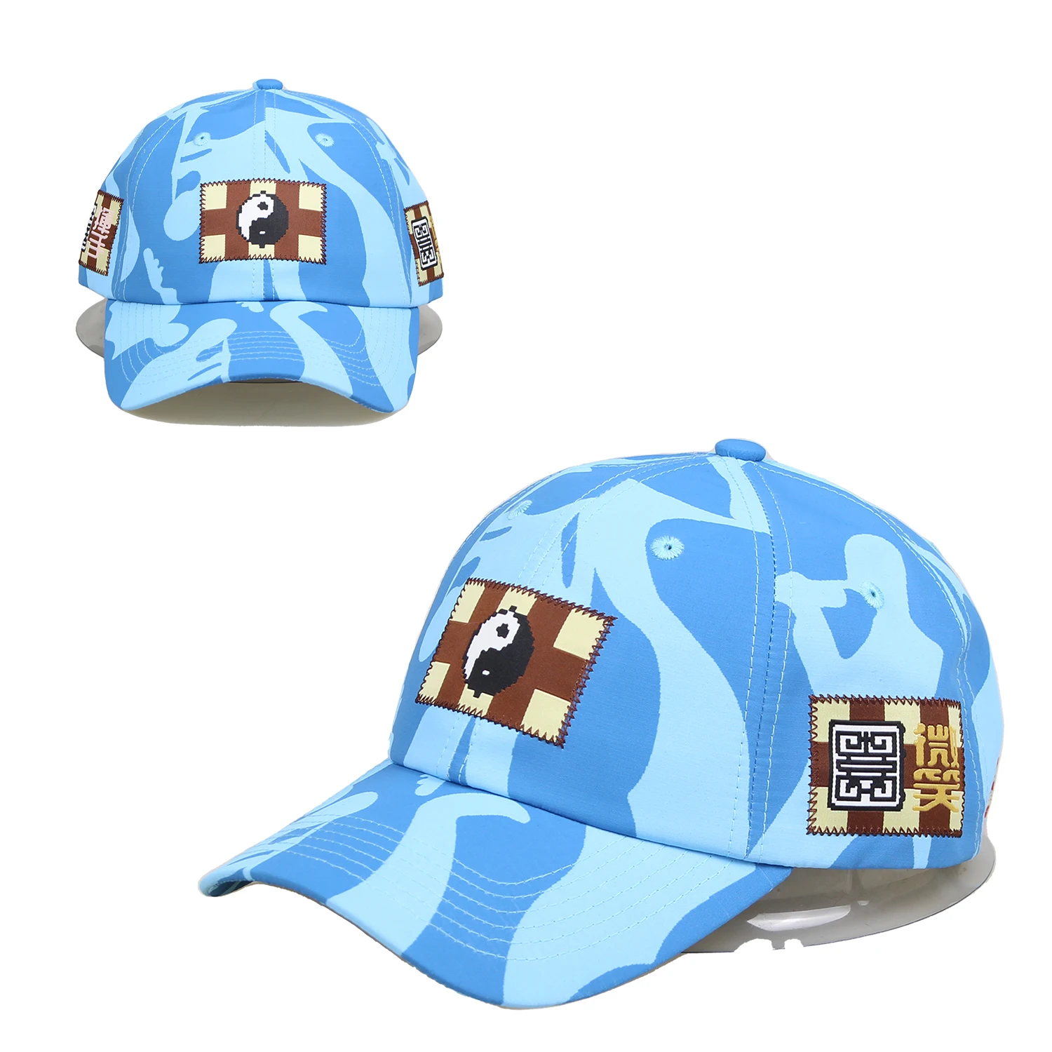Designer new customized embroidery digital printing outdoor camouflage flowers unisex 6 panel  baseball cap