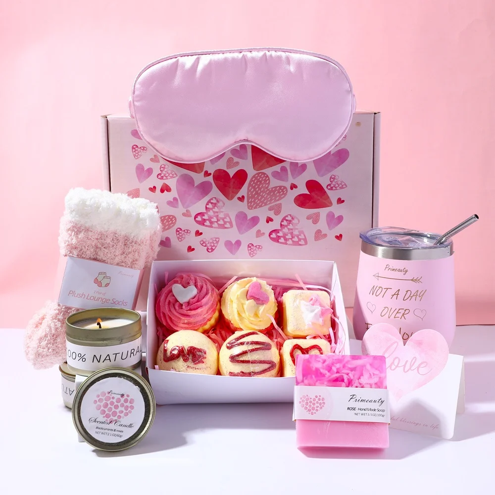 Valentine Christmas Gifts Wine Tumbler Bath Body Unique Happy Birthday Self Care Thank You Gifts Spa Relaxing Gifts Box for Her