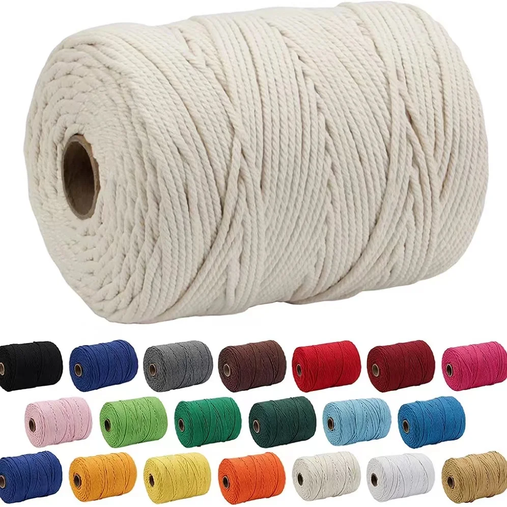 Twisted Cotton Rope Natural Thick Soft Rope 1mm-60mm