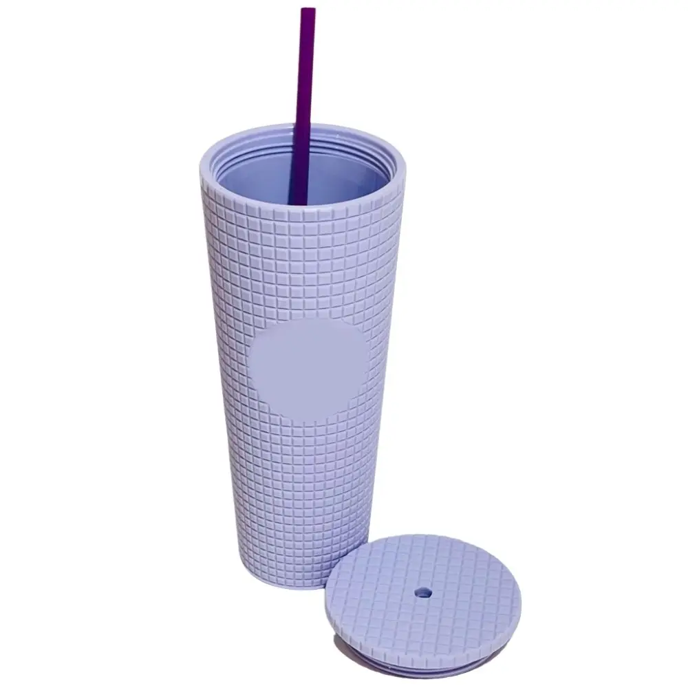 2025 Hot Sales Manufacturing Double Wall Coffee studded Plastic Tumbler Cold