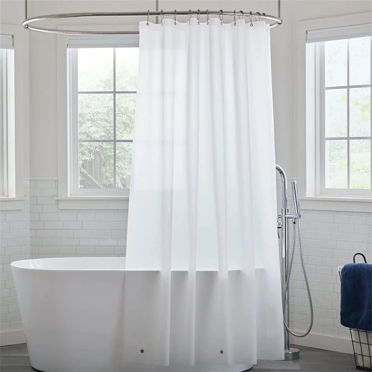 Lightweight Waterproof Shower Curtains for Bathroom with Magnets and Rustproof Grommets Clear Shower Liner