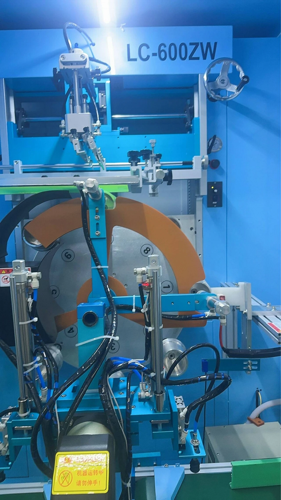 Automatic Flower pot screen printing machine Large size plastic pot serigraphy printing machine with LED UV curing system