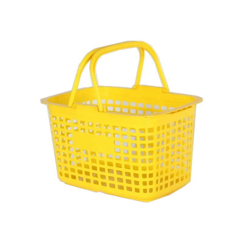 Wholesale supermarket shopping basket all plastic hand basket 2022