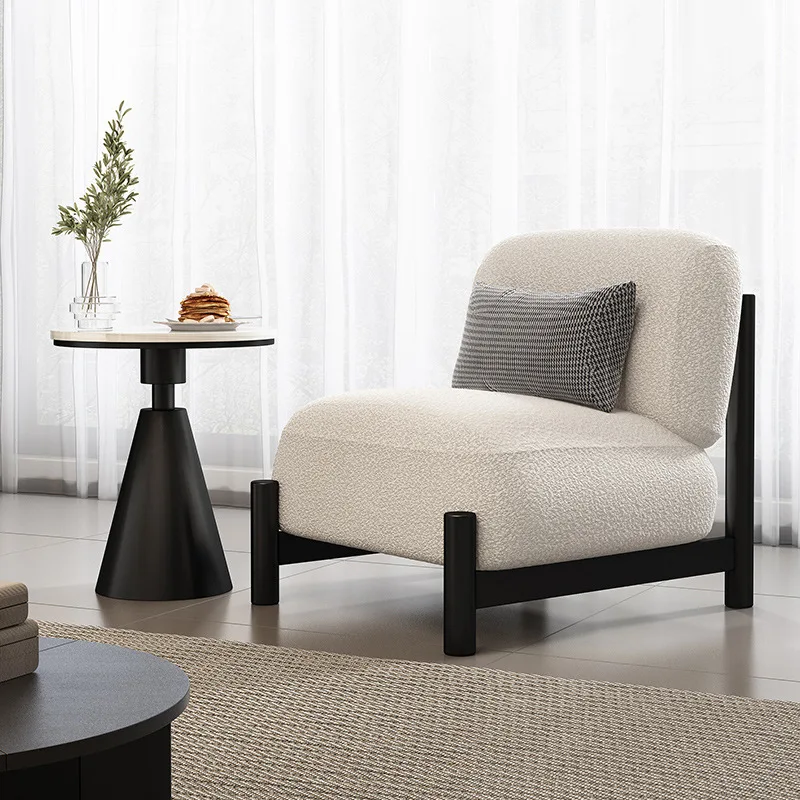 Minimalist Modern Fabric Sofa Beancurd Block Lazy Design Dining Lounge Areas Small Apartments Guest Houses Reception Living Room