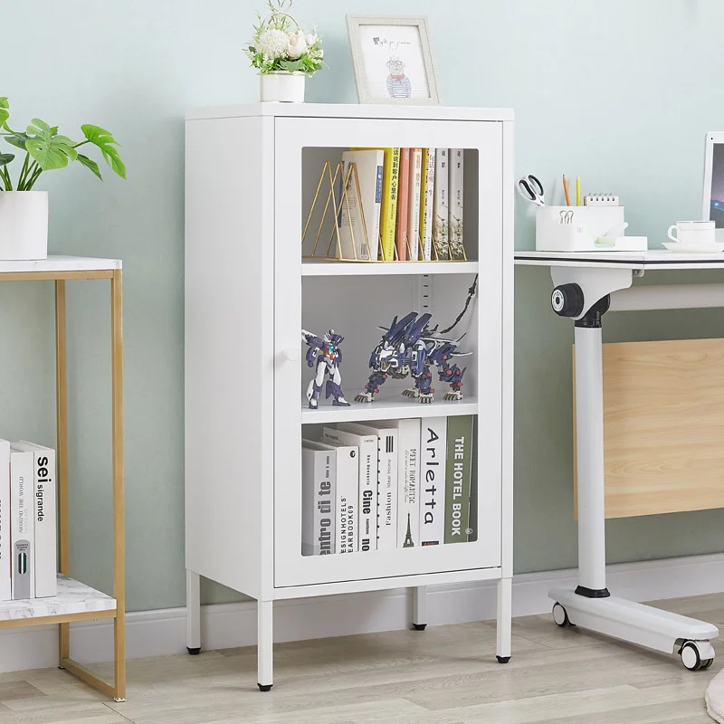 Modern Glass Door Storage Cabinet with Dish Dryer Foldable Kitchen Organizer for Furniture Closets Bedrooms Schools