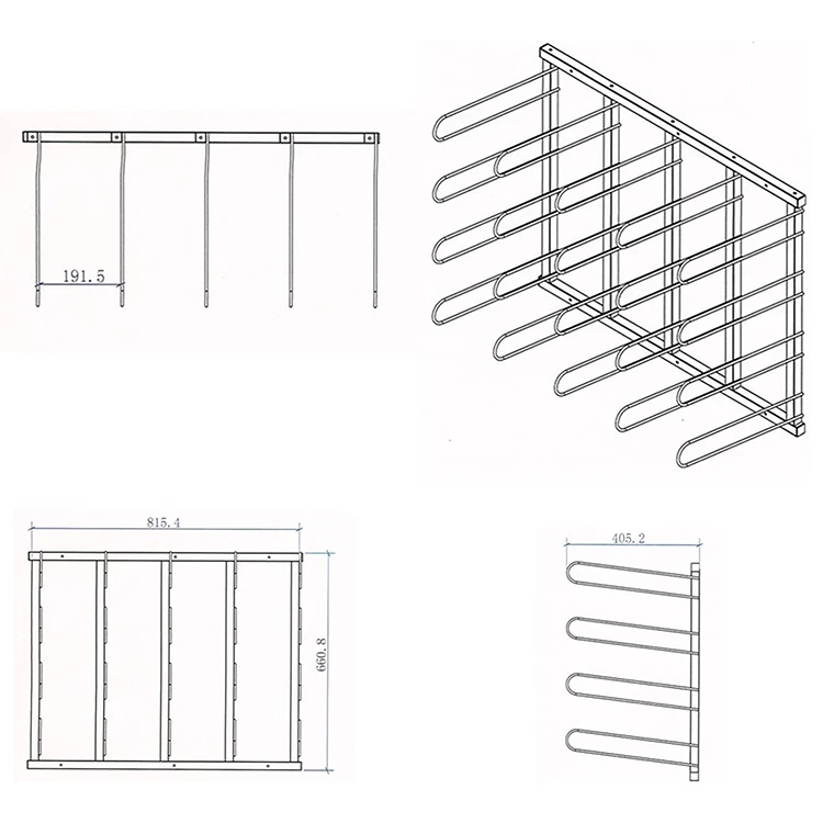 JH-Mech Blueprint Storage Roll File Wall Rack Wall Mount Storage Metal Vinyl Roll Holder