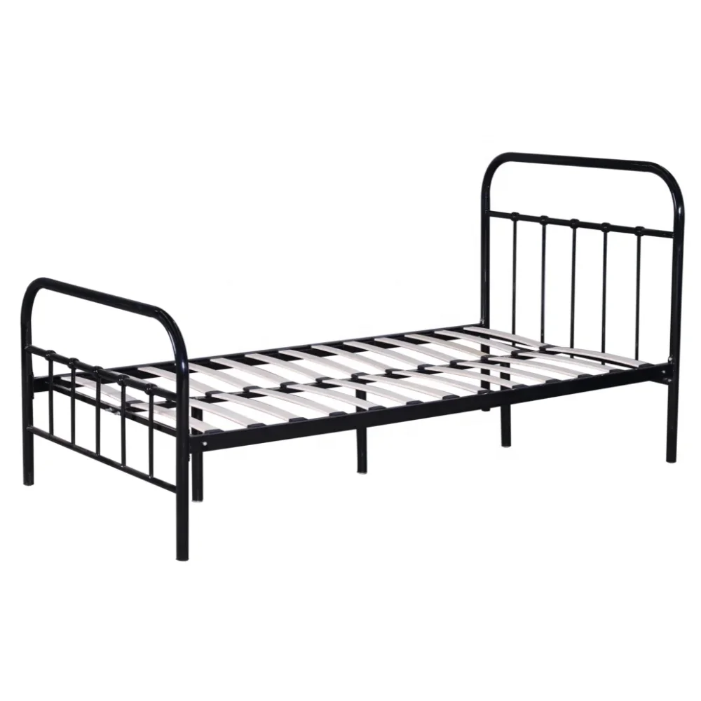 В наличии двухместная металлическая кровать, стальная односпальная кровать, металлическая полная кровать на платформе