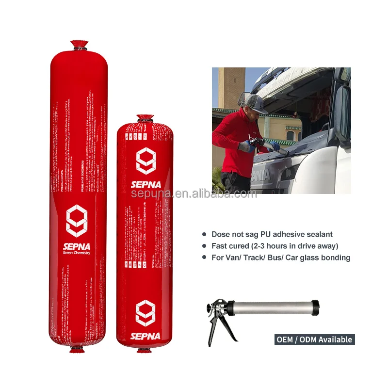 SP860 single package fast curing pu windshield urethane bonding sealant adhesive for truck glass windscreen repair installing