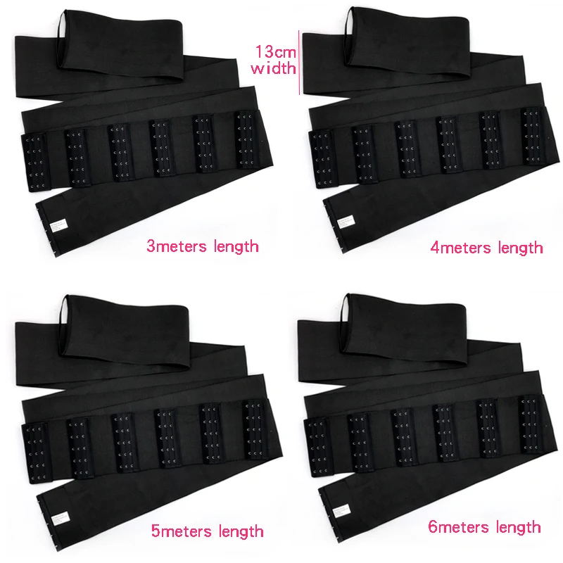 Custom Hook Design Body wrap waist trainer shaper 13cm bandage Latex tummy wrap waist trainer for women