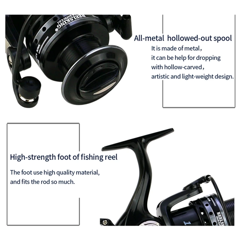 13+1BB Professional manufacture spinning reel carp Double Brake Design classic bait runner carp reels baratos carretes pesca