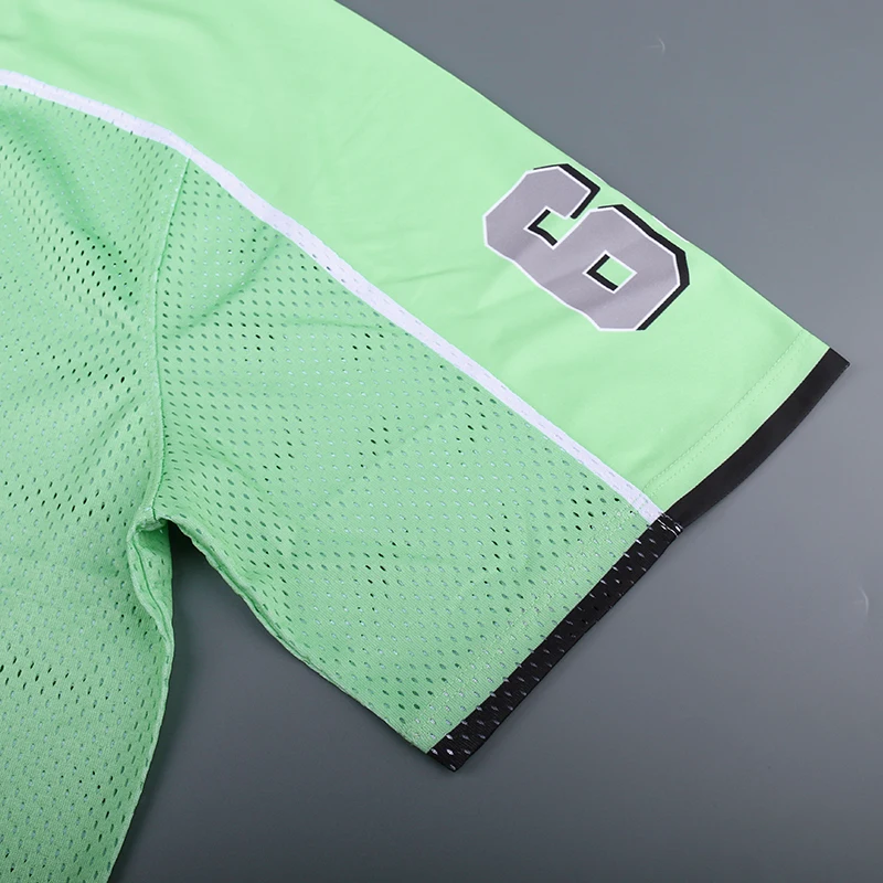 Custom Sublimation Retro Vintage Boxy Cropped Soccer T-shirt  Mesh Street sports Jersey Style V-neck Net Football Shirt Tops