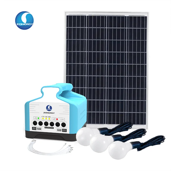Zonergy Portable Outdoor Panneau Diy Bulbos Kit Panel Mini Solaire Offgrid Fotovolt Off Grid Solar Power Light House Camper