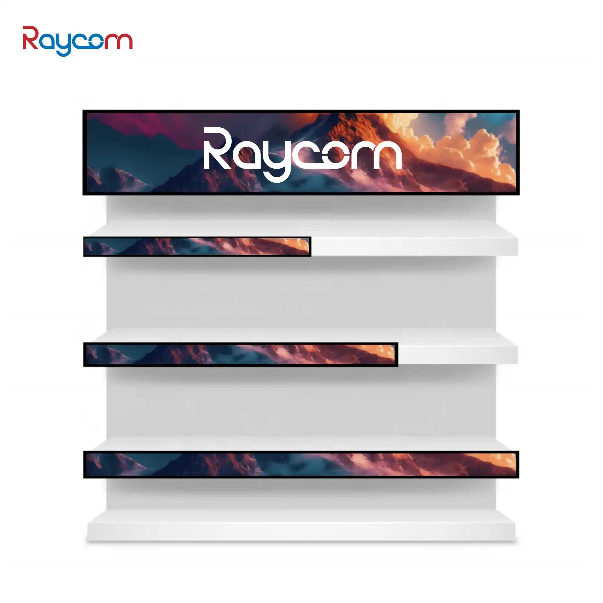 Ultra Wide Stretched Bar Advertising TV Ads Player LCD Commercial Supermarket Shelves Stretch Screen Shelf Edge Strip Display