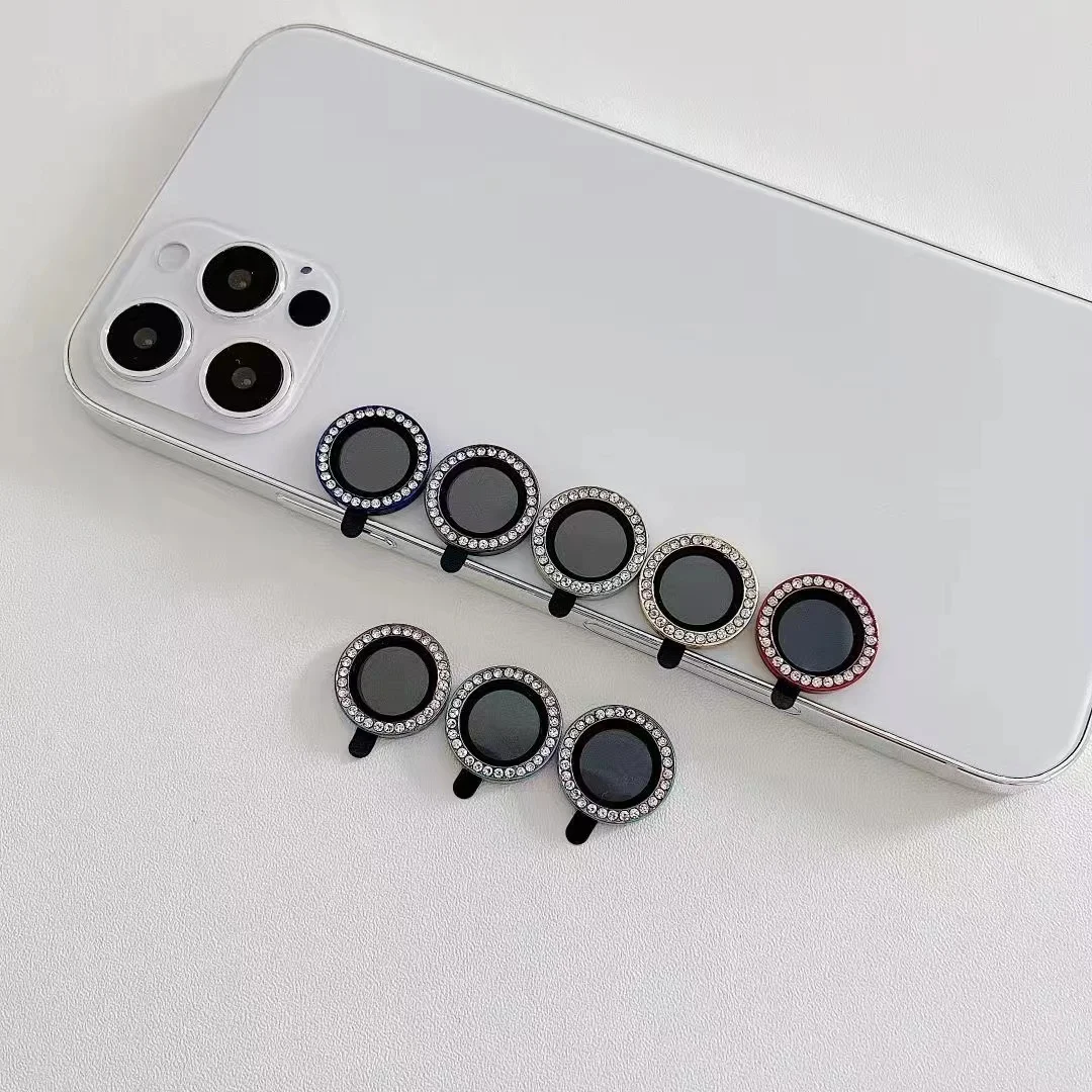 Eagle Eye Diamond Metal Aluminium Lens Cover Luxury Glitter Camera Lens screen Protector For iPhone 14 Pro Max 13 12 11 PRO MINI