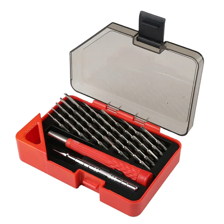 Accepable OEM/ODM 27 Pcs Red Mobile Phone Repairing Hand Tools Sets Computer Tool Kits With Hard Case