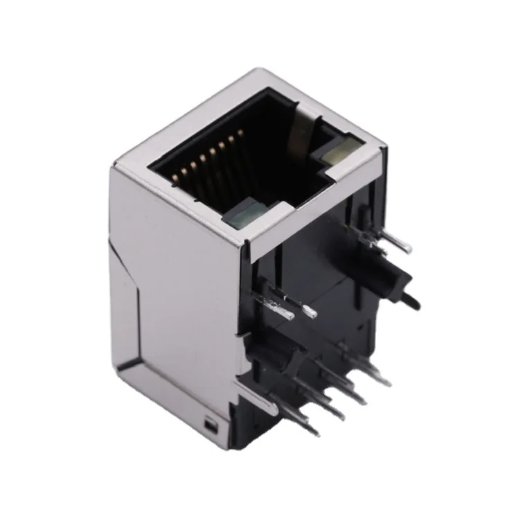Single Port Connecteur RJ 45 Female Connector Jack Lan Network RJ45 Socket Connector With Led Light