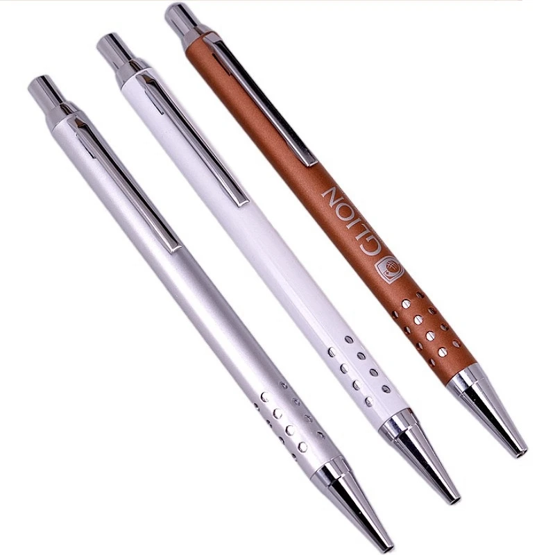 Custom promotional promotion high quality  rainbow  metal  brand print  ballpoint  pen with logo