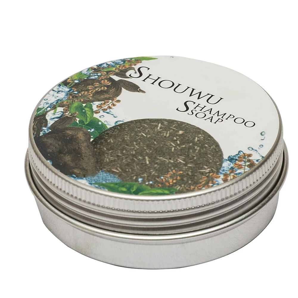 OEM Manufacturing Custom Packing Black Shouwu Soap For Hair and Dandruff Care Shampoobar