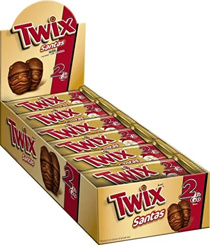 TWIX Праздничная коробка для печенья и шоколада карамельного размера конфеты 2 12 унций 24 коробки
