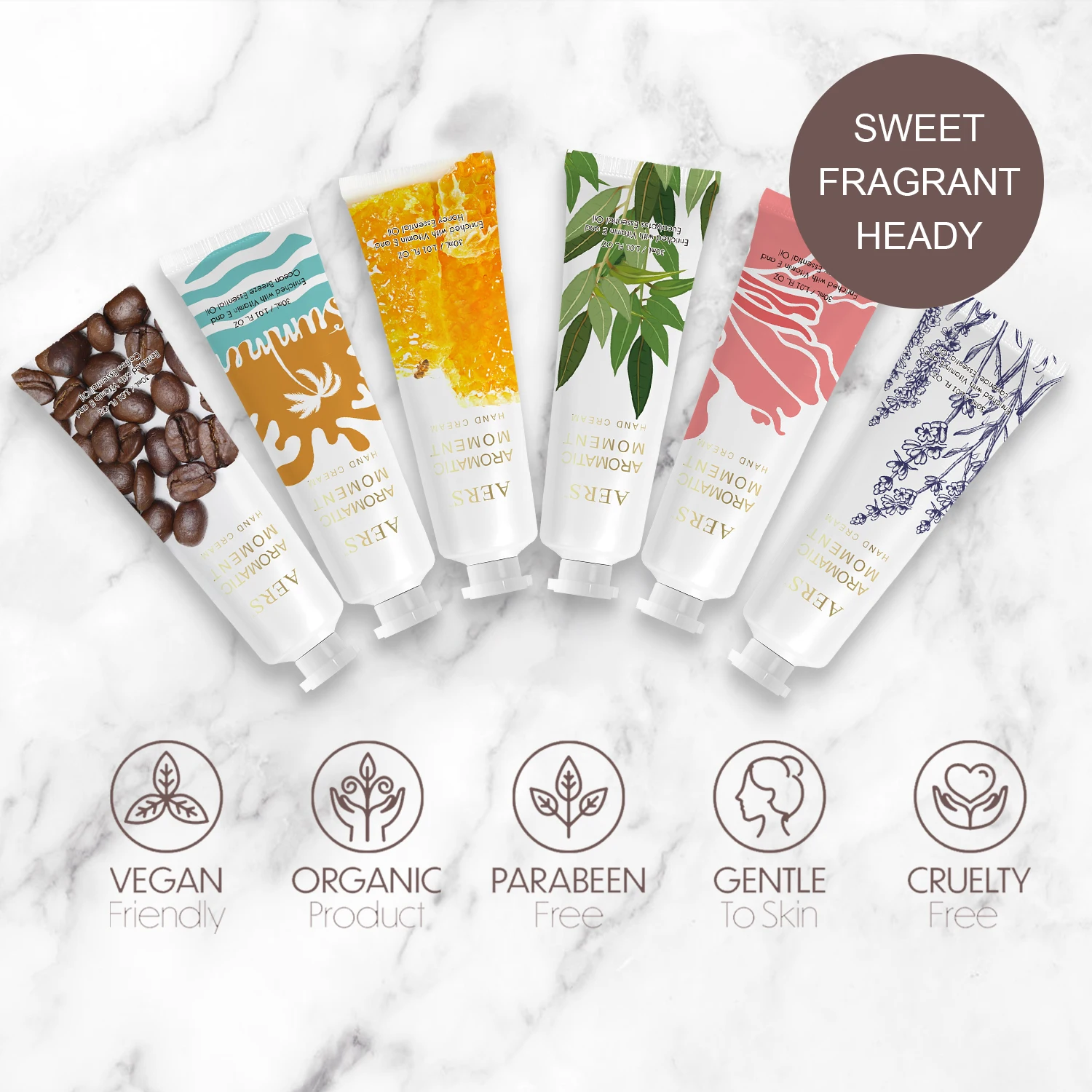 Wholesale Moisturizing Whiten Fragrance Set Private Label Custom Hand Cream