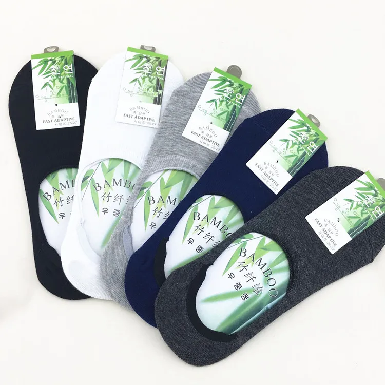 Wholesale Cheap Custom Short Invisible Boat Black Organic Low Cut Solid Color 100% Bamboo Fiber Socks for Mens