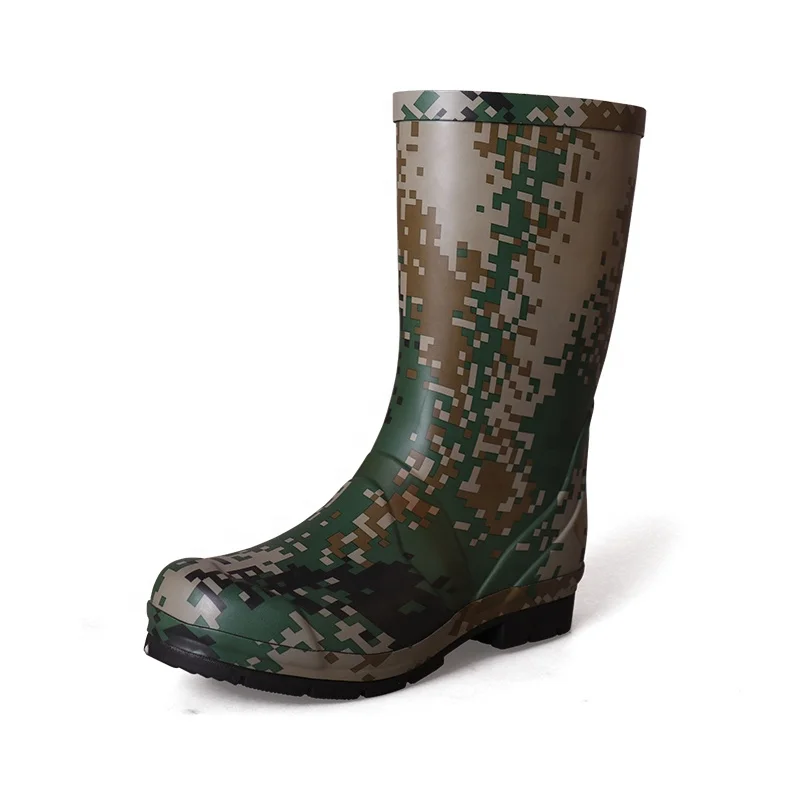 3539 Design Wellington Boots Half UK British Wellies Custom Camo Rain Boots Natural Rubber Boots